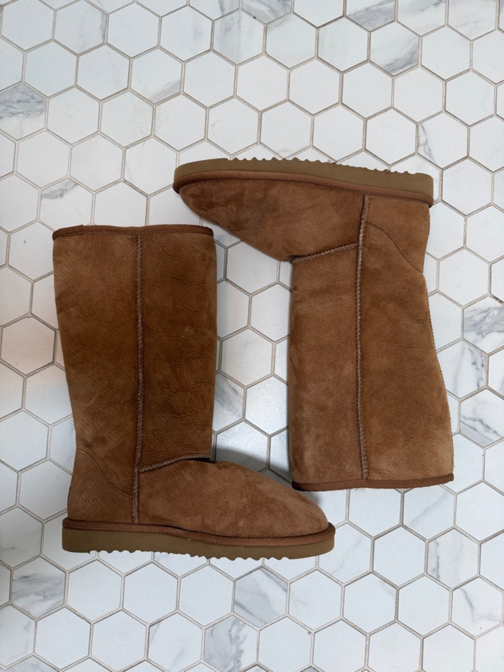 UGG Classic Tall Chestnut Brown Suede Winter Boots
